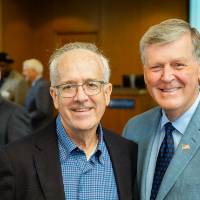 President Thomas J. Haas with a guest at the Foundation Annual Meeting